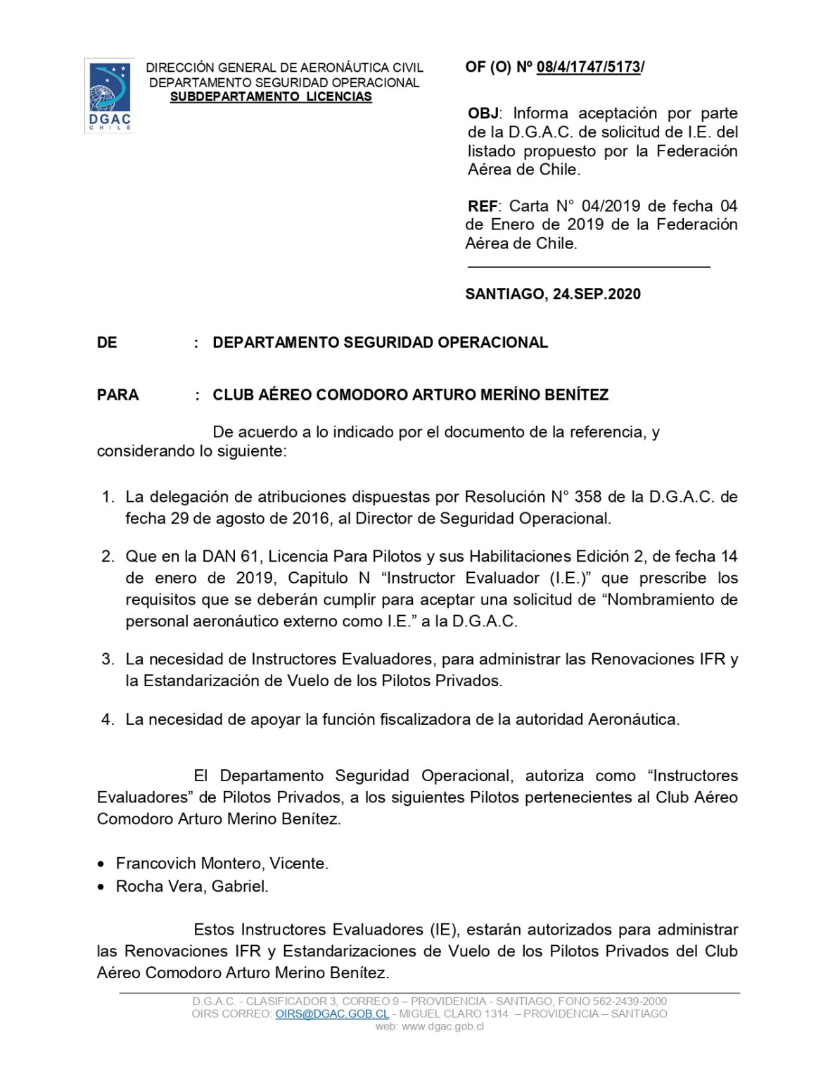RESOLUCION C.A. ARTURO MERINO BENITEZ aut IE F24 09 2020 page 0001
